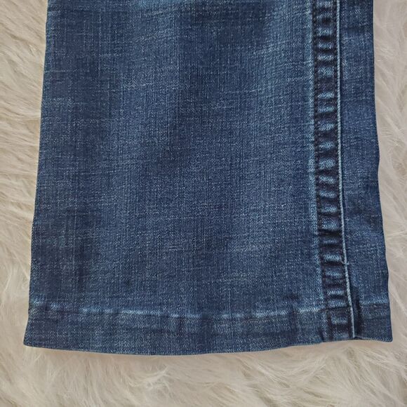 Lee Slender Secret Jeans Size 14S Velour Pockets Lower Waist Boot Cut Stretch - Picture 5 of 12